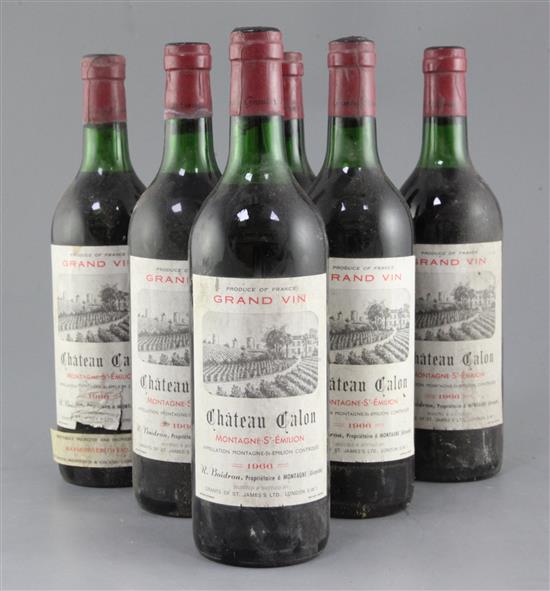 Fourteen bottles of Chateau Calon, Montagne-St Emilion, 1966.